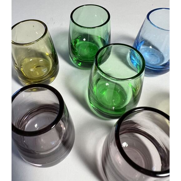 Shot Glasses - 7 Multicolored Single Shot No Cracks or Chips - Picture 6 of 6
